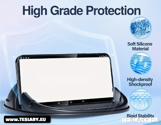 Car Phone Holder Multi - Function - Anti Slip Silicone Dash Phone Holder - TESLARY Tesla Shop Accessories Europe Nederlands Dublin Cork Ireland Deutschland Espana Alicante France Italia