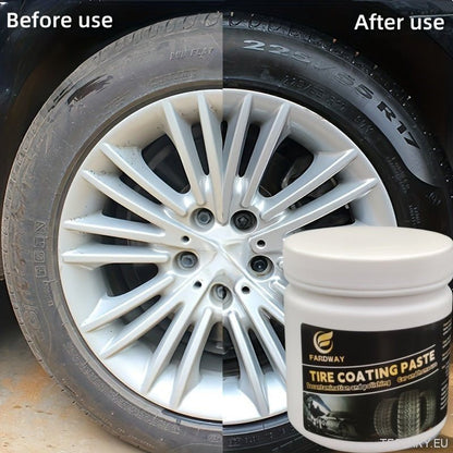 Car Tyre Waxing and Glazing for your EV 100MG - TESLARY Tesla Shop Accessories Europe Nederlands Dublin Cork Ireland Deutschland Espana Alicante France Italia