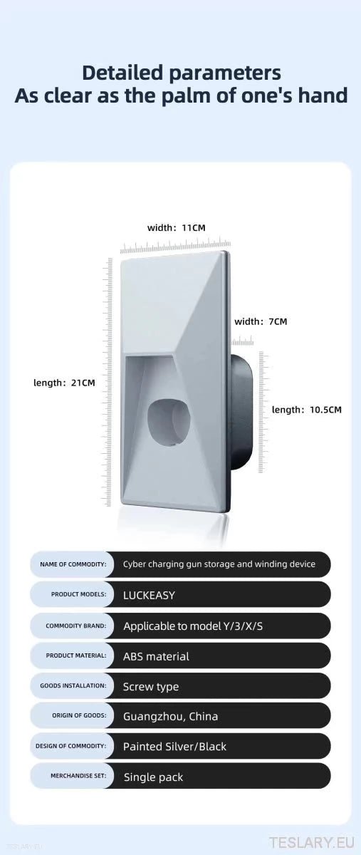 CCS Charger Gun Holder for Tesla S , 3 , X & Y - TESLARY Tesla Shop Accessories Europe Nederlands Dublin Cork Ireland Deutschland Espana Alicante France Italia