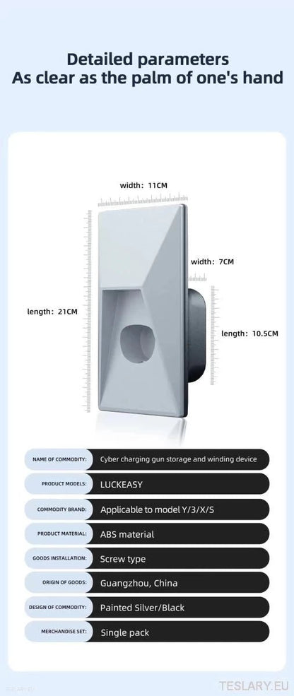 CCS Charger Gun Holder for Tesla S , 3 , X & Y - TESLARY Tesla Shop Accessories Europe Nederlands Dublin Cork Ireland Deutschland Espana Alicante France Italia