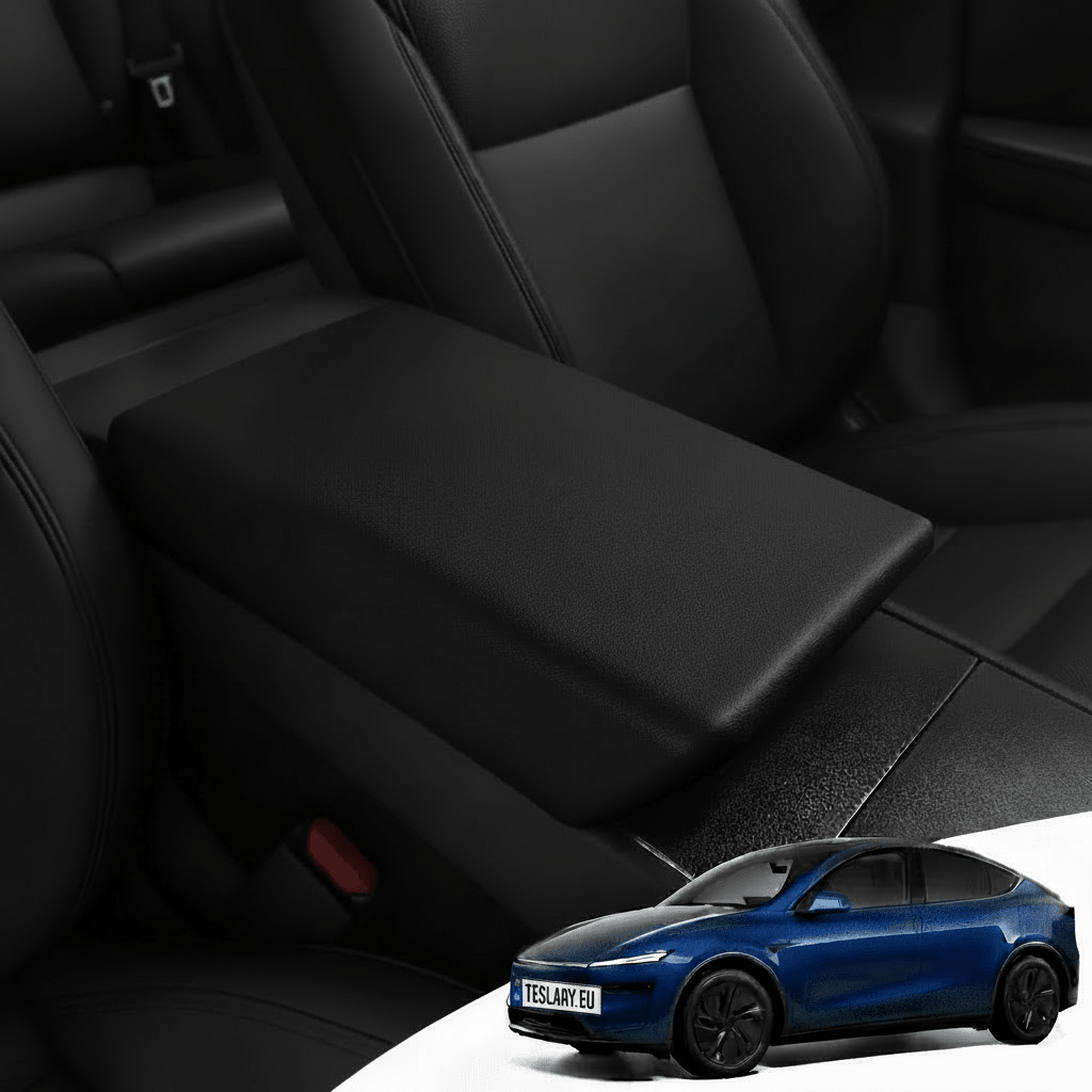 Housse d'accoudoir de console centrale en TPE noir ou blanc, ajustement parfait et facile à nettoyer pour Tesla Model 3+ Highland et Tesla Model Y Juniper Premium - TESLARY Tesla Shop Accessoires Europe Pays-Bas Dublin Cork Irlande Allemagne Espagne Alicante France Italie