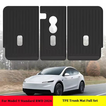 Tesla_Model_Y_Juniper_Standard_2026_RWD_TPEF_Frunk_Trunk_Mats_Protectors_Europe_Acheter_Chez_Teslary.euIrlande - Pologne - Allemagne - Norvège - Portugal - Angleterre - Espagne - Italie - Suède - Finlande - Danemark