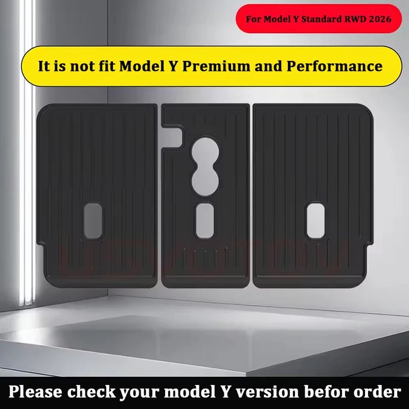 Tesla_Model_Y_Juniper_Standard_2026_RWD_TPEF_Frunk_Trunk_Mats_Protectors_Europe_Acheter_Chez_Teslary.euIrlande - Pologne - Allemagne - Norvège - Portugal - Angleterre - Espagne - Italie - Suède - Finlande - Danemark