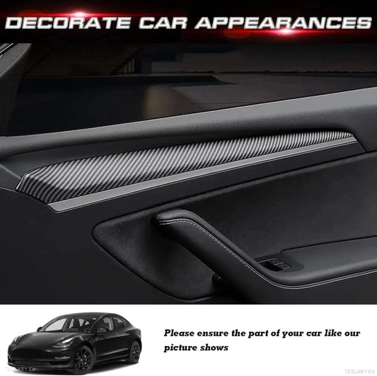 Internal Door Side Trims Tesla 3/Y - TESLARY Tesla Shop Accessories Europe Nederlands Ireland Deutschland Espana Alicante France Italia