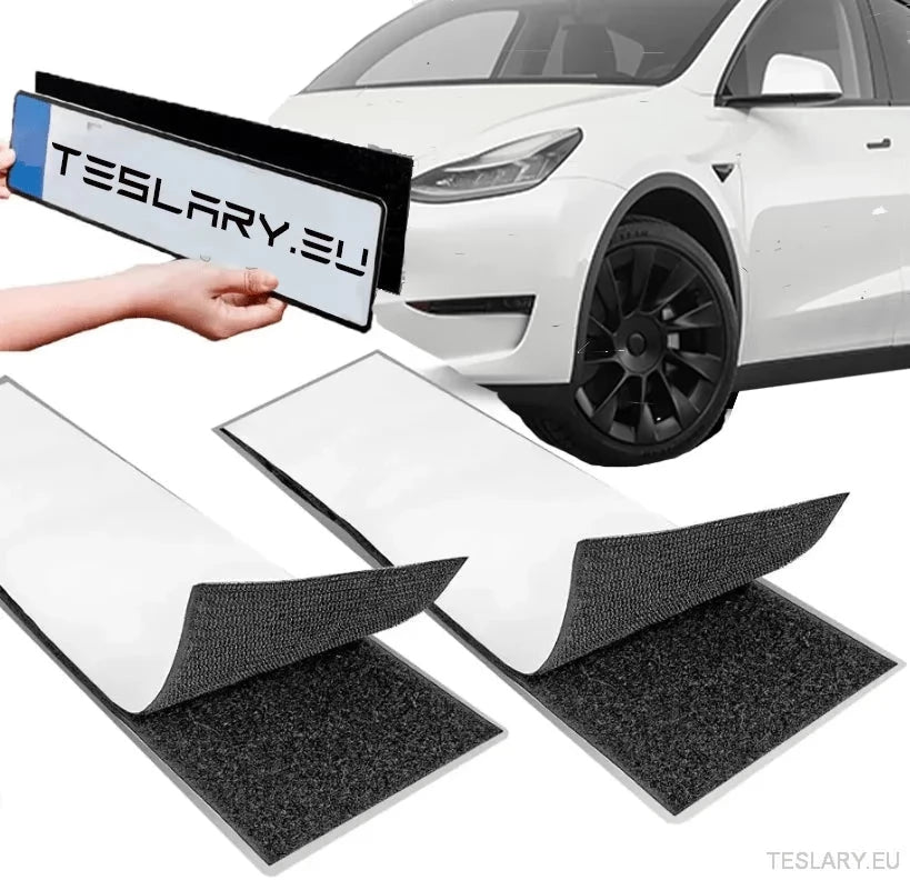 License Plate Holder Velcro - TESLARY Tesla Shop Accessories Europe Nederlands Ireland Deutschland Espana Alicante France Italia