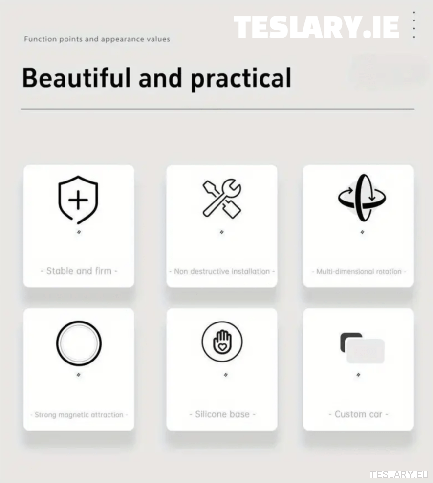 Magnetic Phone Holder for Tesla Models 3+ Highland - TESLARY Tesla Shop Accessories Europe Nederlands Dublin Cork Ireland Deutschland Espana Alicante France Italia