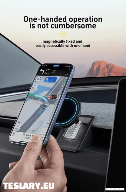 Magnetic Phone Holder for Tesla Models 3+ Highland - TESLARY Tesla Shop Accessories Europe Nederlands Dublin Cork Ireland Deutschland Espana Alicante France Italia