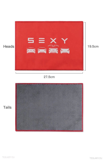 MicroFiber Cloth Towel for Tesla with S 3 X Y Logo - TESLARY Tesla Shop Accessories Europe Nederlands Dublin Cork Ireland Deutschland Espana Alicante France Italia