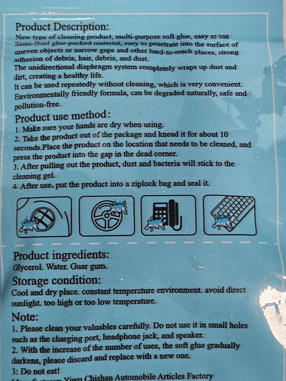Miracle Adhesive Gel Cleaner - Effortlessly Erase Dust from Car Interiors, Vents & Hard to Reach Areas, Reusable & Eco - Friendly, Ultimate Car Detailing Tool, Car Interior Cleaner | Adhesive Gel Cleaner - TESLARY Tesla Shop Accessories Europe Nederlands Dublin Cork Ireland Deutschland Espana Alicante France Italia