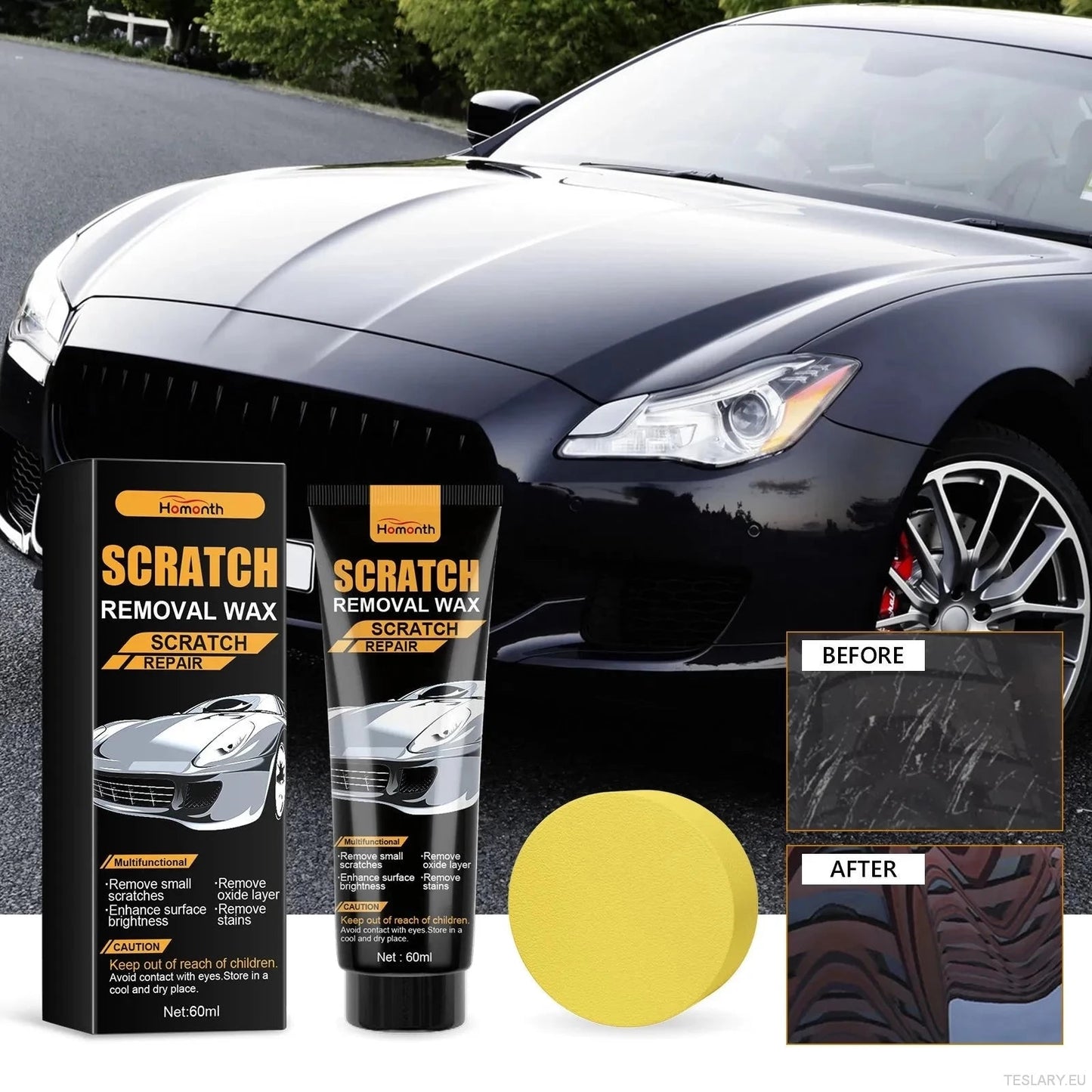 Nano Car Scratch Remover Paste: Deep Repair & Paint Restorer, Waterproof UV Shield, No Polishing Required, Safe for All Colors - TESLARY Tesla Shop Accessories Europe Nederlands Dublin Cork Ireland Deutschland Espana Alicante France Italia