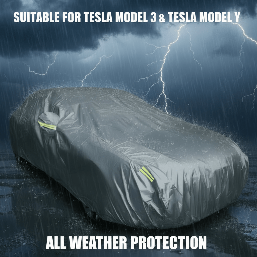 Tesla Model 3, Model 3 Highland Standaard en Premium, Model Ja, Model Koop de Juniper Standard RWD en Premium All Weather beschermhoes bij Europes. Teslary.eu