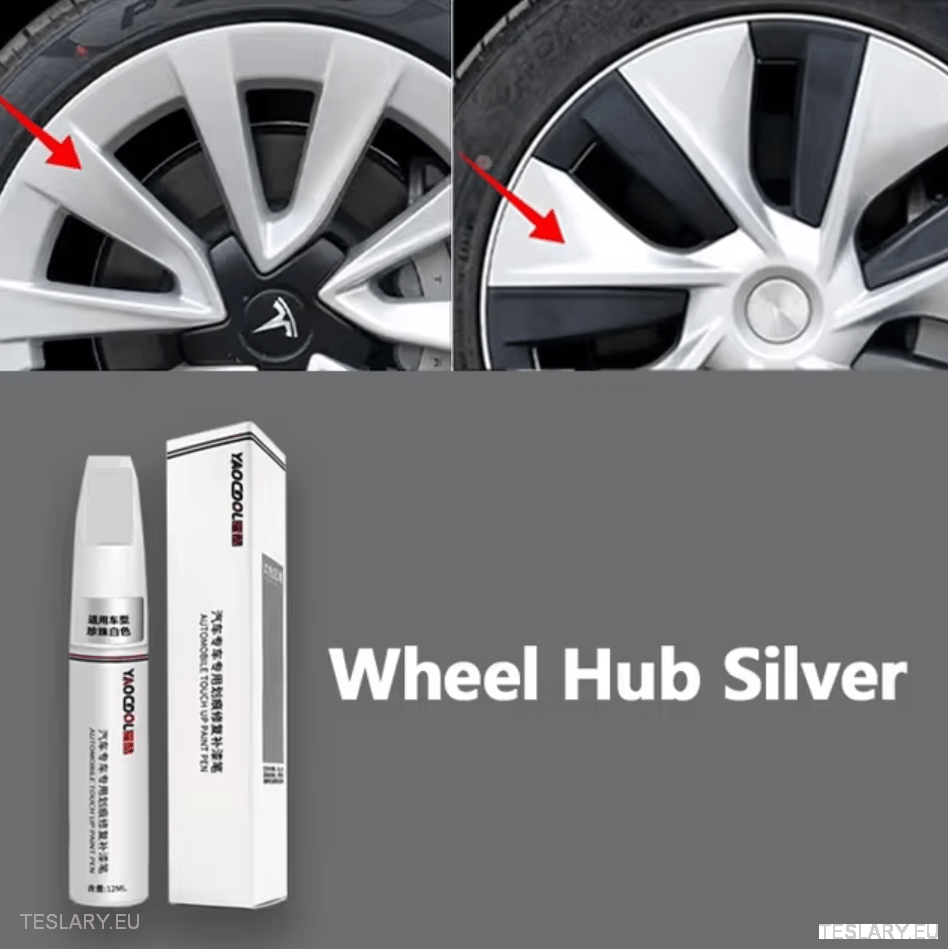 Paint Touch Up Brush Kits in Tesla Colours Body & Wheels 12ml for Model 3 Y S X - TESLARY Tesla Shop Accessories Europe Nederlands Dublin Cork Ireland Deutschland Espana Alicante France Italia