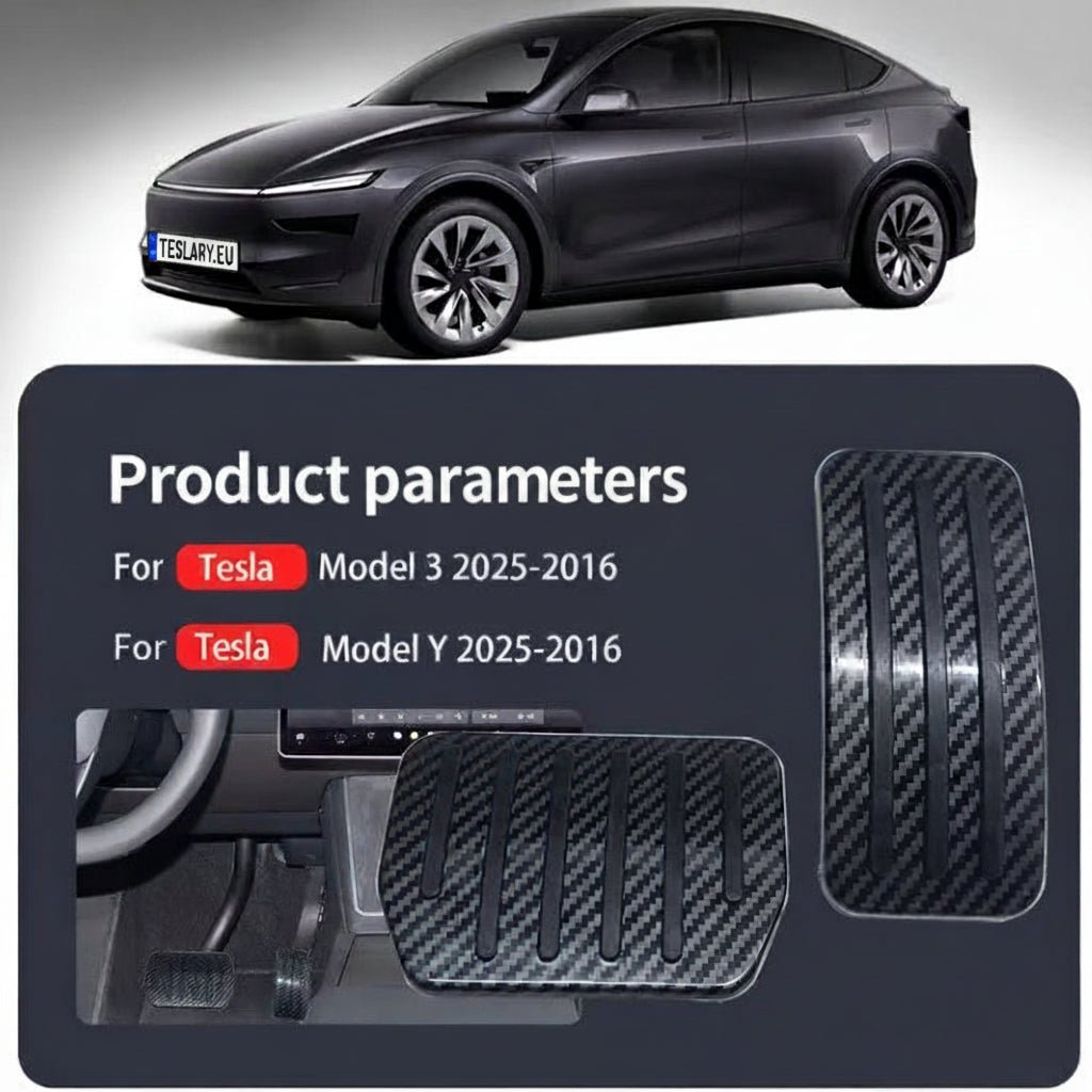 Amélioration des performances Tesla Model 3, Model Oui, Model 3 Highland et Model Pédales de frein et d'accélérateur haut de gamme Y Juniper antidérapantes - TESLARY Tesla Shop Accessoires Europe Pays-Bas Dublin Cork Irlande Allemagne Espagne Alicante France Italie