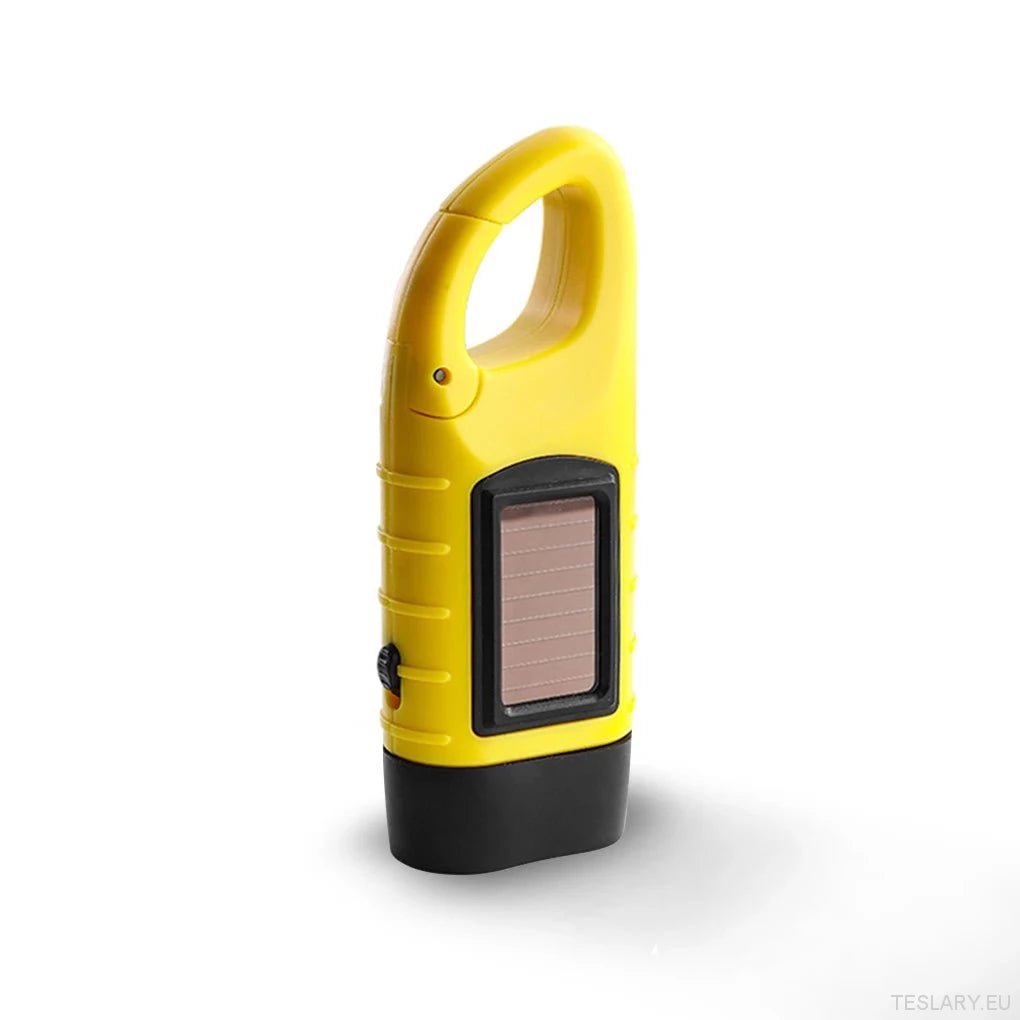 Tesla Flashlight Portable Solar Powered Emergency Flashlight Light Hand Cranked Light ...