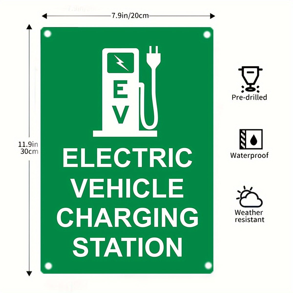 Premium EV Charging Station Metal Sign Waterproof Weather Resistant ...