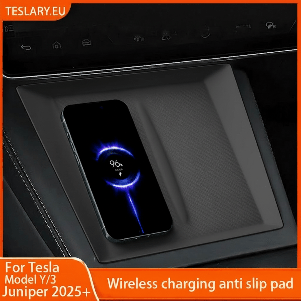 Premium Silicone Antislip Protective Cover for Wireless Charge Pad Tesla Model 3+ Highland Premium , Standard and Model Y+ Juniper Premium Editions - TESLARY Tesla Shop Accessories Europe Nederlands Dublin Cork Ireland Deutschland Espana Alicante France Italia