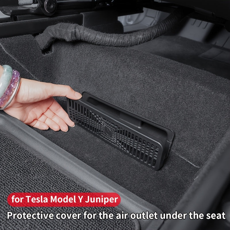 Tesla Model Y Juniper  Black Rear Seat Vent Protector