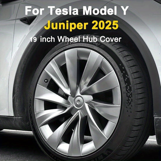 Tesla Model Y Juniper 19 Unique S30 Silver Wheel Covers