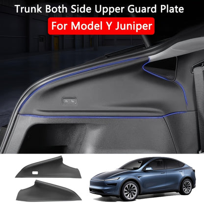 Trunk Both Side Upper Protective Pad for Tesla for Model Y JuniperLaunch 2025 Rear Trunk Side AntiKick Pad TPE AllWeather Trunk Antiscatch Guard Plate Car interior accessories