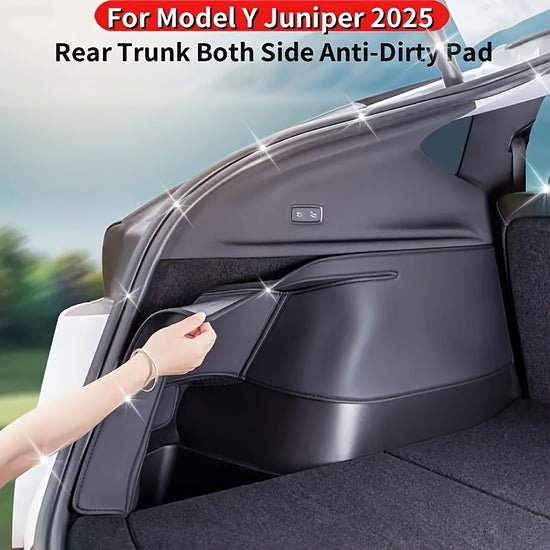 Tesla Model Y Juniper Premium PU Leather Trunk Side Panel Protector Set 