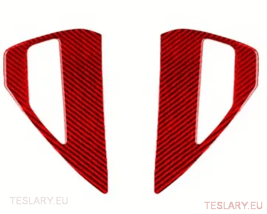 Real Carbon Fiber Charging Port Cover for Tesla 3 / Y in Red or Black - TESLARY Tesla Shop Accessories Europe Nederlands Dublin Cork Ireland Deutschland Espana Alicante France Italia