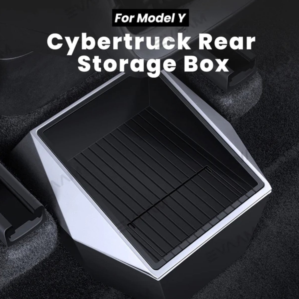 Rear Row Cybertruck Style Storage Box for Tesla Model Y 2022-2024 - TESLARY Tesla Shop Accessories Europe Nederlands Dublin Cork Ireland Deutschland Espana Alicante France Italia