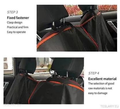 Robust Dog Car Seat Cover for Back Seat Suitable for Tesla 3 , Y & S & Other EVs - TESLARY Tesla Shop Accessories Europe Nederlands Dublin Cork Ireland Deutschland Espana Alicante France Italia