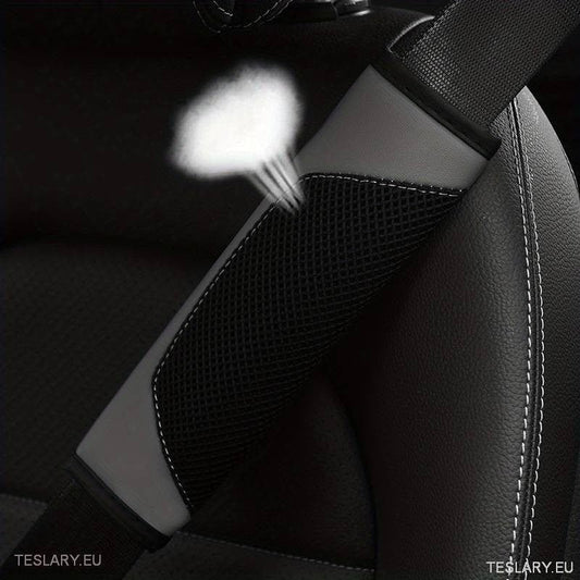 Seat Belt Shoulder Protector ( 2 Pieces ) suitable for Tesla Model 3, Y , S & X - TESLARY Tesla Shop Accessories Europe Nederlands Ireland Deutschland Espana Alicante France Italia