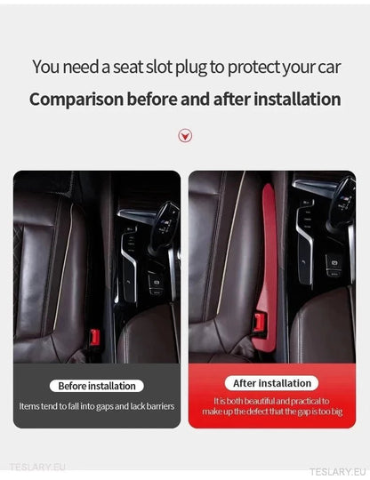 Seat Gap Filler for Tesla Model 3 , Y & S with Logo - TESLARY Tesla Shop Accessories Europe Nederlands Dublin Cork Ireland Deutschland Espana Alicante France Italia