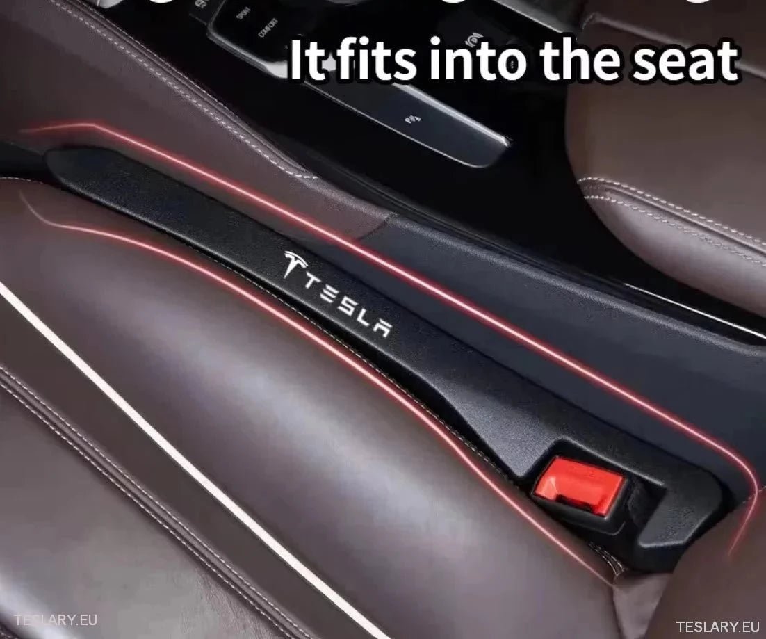 Seat Gap Filler for Tesla Model 3 , Y & S with Logo - TESLARY Tesla Shop Accessories Europe Nederlands Dublin Cork Ireland Deutschland Espana Alicante France Italia