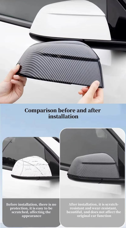 Beschermkappen voor de zijspiegels van Tesla Model 3 / Y & Model 3 Hoogland en Model Y Jeneverbes - TESLARY Tesla Shop Accessoires Europa Nederlands Dublin Cork Ierland Duitsland Spanje Alicante Frankrijk Italië
