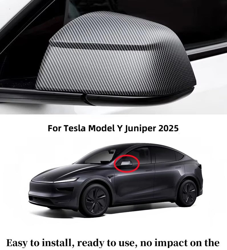 Beschermkappen voor de zijspiegels van Tesla Model 3 / Y & Model 3 Hoogland en Model Y Jeneverbes - TESLARY Tesla Shop Accessoires Europa Nederlands Dublin Cork Ierland Duitsland Spanje Alicante Frankrijk Italië