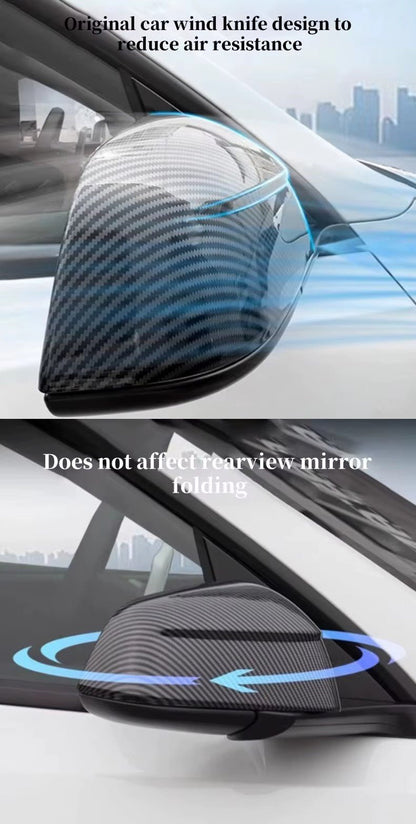 Beschermkappen voor de zijspiegels van Tesla Model 3 / Y & Model 3 Hoogland en Model Y Jeneverbes - TESLARY Tesla Shop Accessoires Europa Nederlands Dublin Cork Ierland Duitsland Spanje Alicante Frankrijk Italië