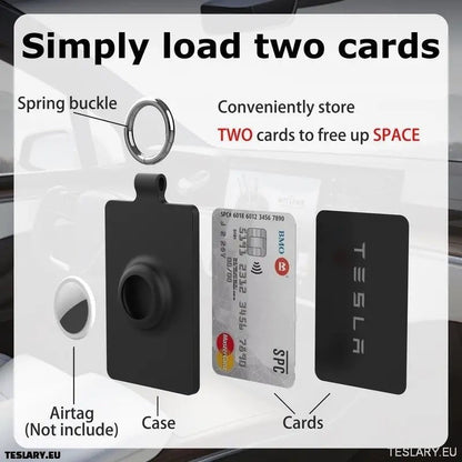 Silicon Card Holder Case for Apple Airtag & Tesla Key Card - TESLARY Tesla Shop Accessories Europe Nederlands Ireland Deutschland Espana Alicante France Italia
