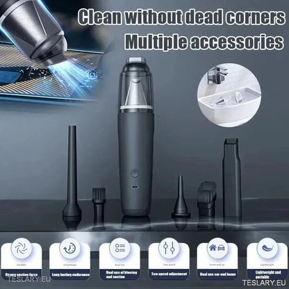 Slim & Powerful Wireless Vacuum Lithium Ion Powered - TESLARY Tesla Shop Accessories Europe Nederlands Ireland Deutschland Espana Alicante France Italia