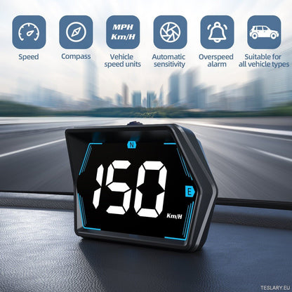 SmartDrive 2024: Advanced Car HUD with GPS & Safety Alerts - TESLARY Tesla Shop Accessories Europe Nederlands Dublin Cork Ireland Deutschland Espana Alicante France Italia