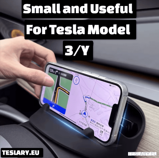 Steering Wheel Front Storage + Phone Holder for Tesla Model 3 / Y - TESLARY Tesla Shop Accessories Europe Nederlands Dublin Cork Ireland Deutschland Espana Alicante France Italia