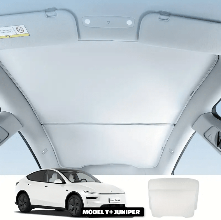 Sonnenschutz für das Glasdach von Tesla 3 & Y - TESLARY Tesla Shop Zubehör Europa Niederlande Dublin Cork Irland Deutschland Spanien Alicante Frankreich Italien