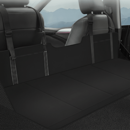 Extension de siège de lit de camping pour SUV avec tête de lit et support pour un sommeil confortable dans votre Tesla Model Y- Achetez en Europe TESLARY.EU