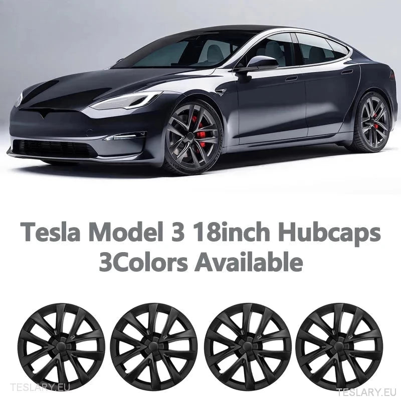 Tesla 3 18" Full Rim Silver / Grey Arachnid Sport Style Wheel Covers - TESLARY Tesla Shop Accessories Europe Nederlands Ireland Deutschland Espana Alicante France Italia