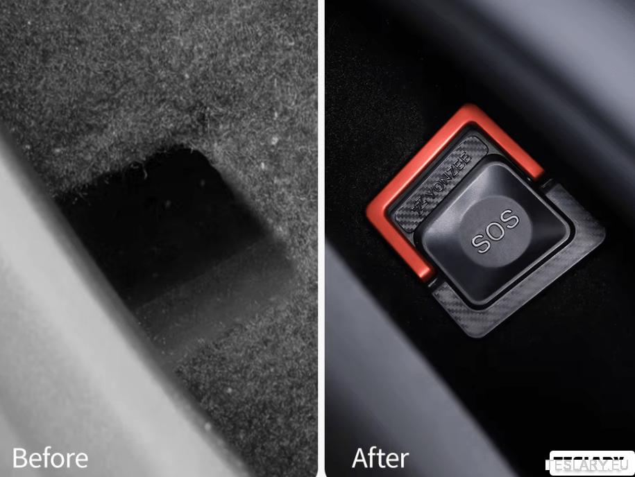 Tesla 3+ Highland Emergency Rear Door Pull Handle 2 - 1 Kit - TESLARY Tesla Shop Accessories Europe Nederlands Dublin Cork Ireland Deutschland Espana Alicante France Italia