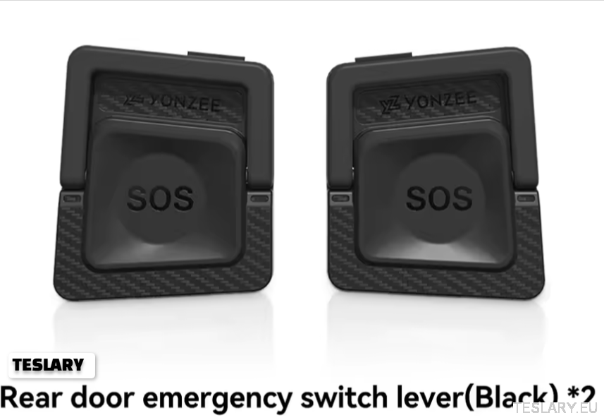 Tesla 3+ Highland Emergency Rear Door Pull Handle 2 - 1 Kit - TESLARY Tesla Shop Accessories Europe Nederlands Dublin Cork Ireland Deutschland Espana Alicante France Italia