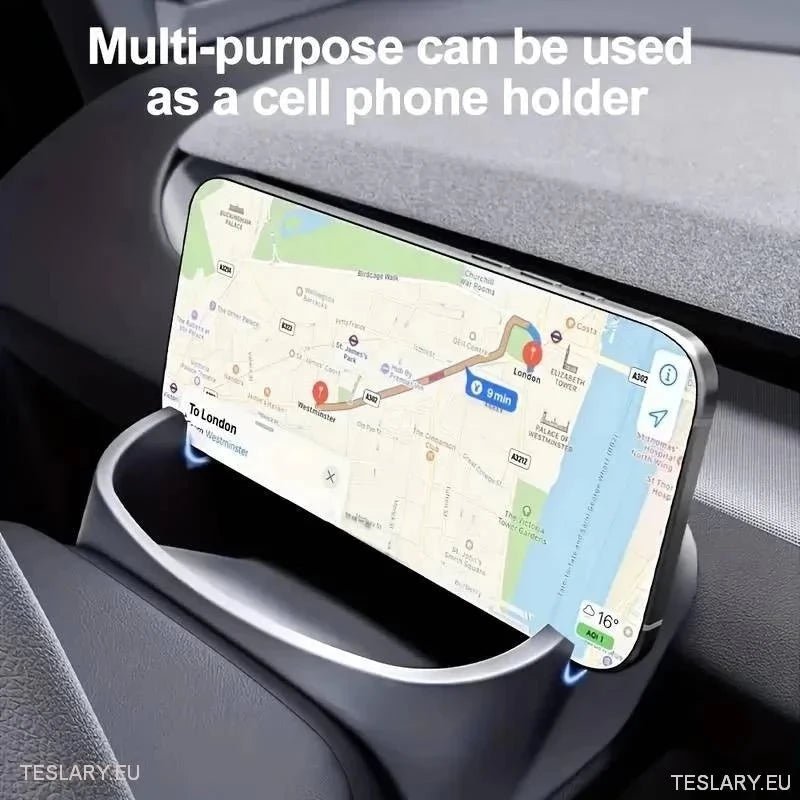 Tesla 3+ Highland Phone & Dash Storage Organiser ( Steering Wheel ) - TESLARY Tesla Shop Accessories Europe Nederlands Dublin Cork Ireland Deutschland Espana Alicante France Italia