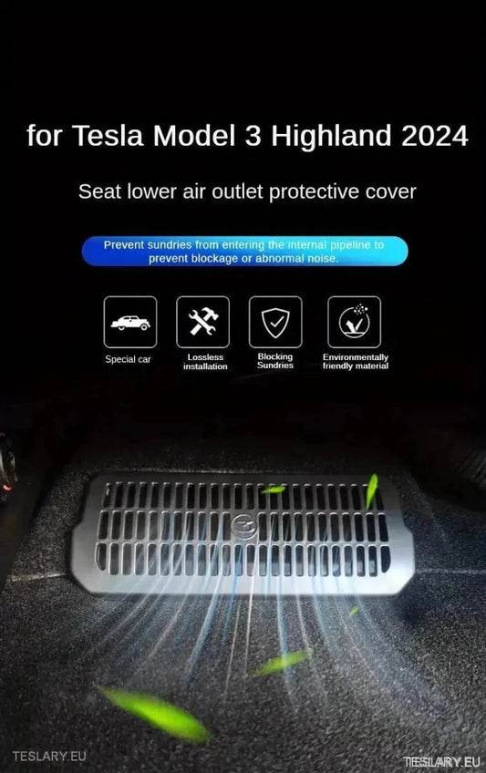 Tesla 3 / Highland Under Seat Air Outlet Cover ( 2 Pieces ) - TESLARY Tesla Shop Accessories Europe Nederlands Ireland Deutschland Espana Alicante France Italia