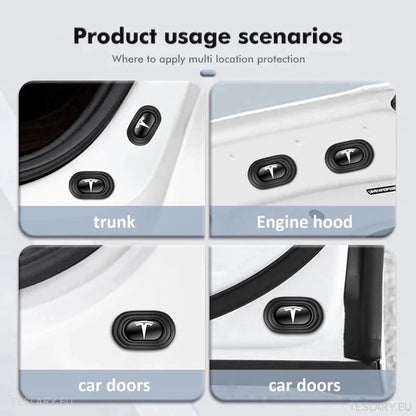 Tesla 3 Y S X Sound Reducing Shock Absorber Pads with Logo - 12 Pack - TESLARY Tesla Shop Accessories Europe Nederlands Dublin Cork Ireland Deutschland Espana Alicante France Italia