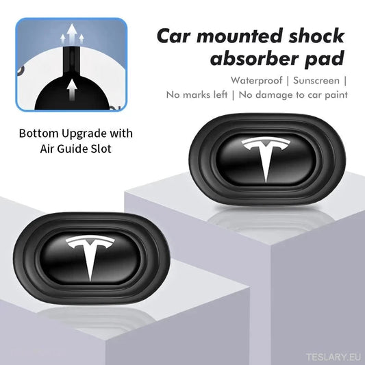 Tesla 3 Y S X Sound Reducing Shock Absorber Pads with Logo - 12 Pack - TESLARY Tesla Shop Accessories Europe Nederlands Ireland Deutschland Espana Alicante France Italia