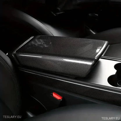 Tesla 3/Y Central Armrest Cover ABS - TESLARY Tesla Shop Accessories Europe Nederlands Ireland Deutschland Espana Alicante France Italia