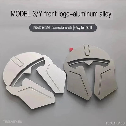 Tesla 3/Y Mandalorian Emblem Helmet Logo Design - TESLARY Tesla Shop Accessories Europe Nederlands Ireland Deutschland Espana Alicante France Italia