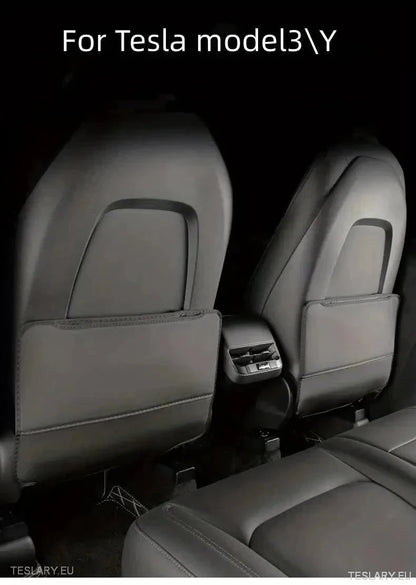 Tesla 3/Y Seat Back Anti Kick Pads & Storage ( TWIN PACK ) - TESLARY Tesla Shop Accessories Europe Nederlands Dublin Cork Ireland Deutschland Espana Alicante France Italia