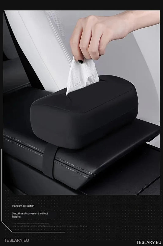 Tesla 3/Y/X/S Silicone Tissue Holder with Adjustable Strap - TESLARY Tesla Shop Accessories Europe Nederlands Ireland Deutschland Espana Alicante France Italia